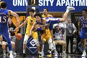 NOTEBOOK: Mascot's misfire just one of many for WVU in loss against No. 3 Kansas